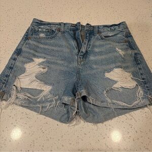 American Eagle Distressed Blue Denim Women's Shorts